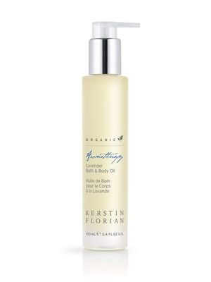 Kerstin Florian Organic Lavender Body Oil | Nutrient-Rich Moisturizer with Vitamin E, Coconut &amp; Jojoba Oils | Natural Essential Oils for Relaxation &amp; Massage | 3.4 fl oz