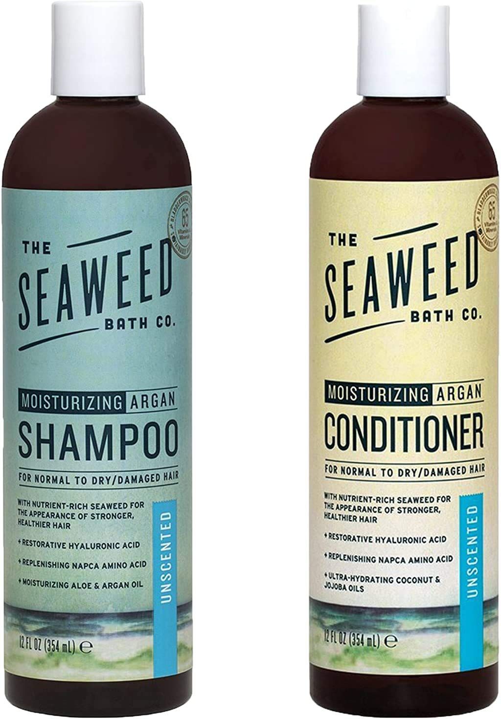 The Seaweed Bath Co. Moisturizing Unscented Argan Shampoo and Conditioner Value Pack