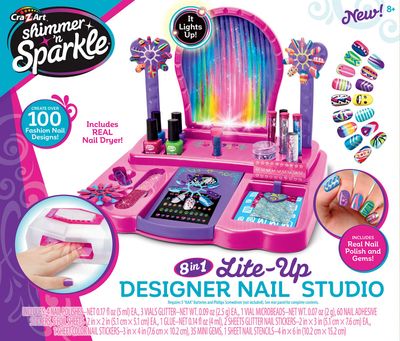 Cra-Z-Art Shimmer &#39;n Sparkle 8-in-1 Lite-Up Designer Nail Studio