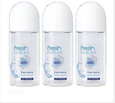 Fresh Natural 48 Hours Deodorant Roll on 50 Ml | (3 Pack)