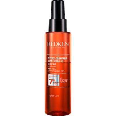 Redken Frizz Dismiss Anti-Static Oil Mist | Frizz Control for All Hair Types | Tames Flyaways &amp; Anti Frizz | With Babassu Oil | Sulfate Free | 4.2 Fl Oz