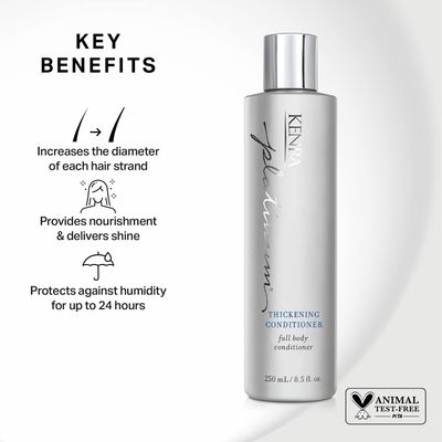 Kenra Platinum Thickening Conditioner | Provides Nourishment &amp; Delivers Shine | Increases Thickness &amp; Volume | Body &amp; Fullness | Protects Against Humidity | All Hair Types | 8.5 fl. Oz