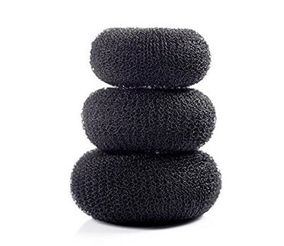 ericotry Beautiful Donut Hair Bun Makers- 3 Pieces Women Hair Chignon Donuts Ring Style Bun Maker Doughnut Shaper DIY Hair Styling Accessories 1Large+1Middle+1Small (Black)