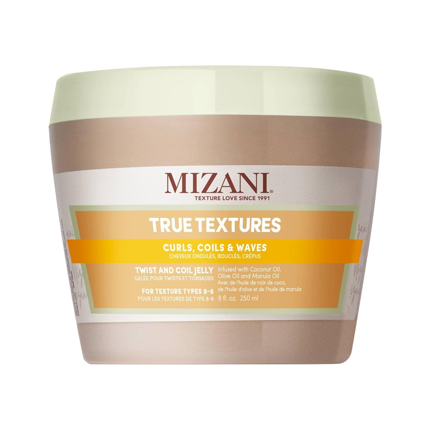 Mizani True Textures Twist and Coil Jelly | Touchable Texture | With Coconut Oil | Paraben &amp; Silicone-Free | For Curly Hair | 8 Oz