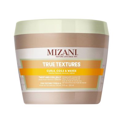 Mizani True Textures Twist and Coil Jelly | Touchable Texture | With Coconut Oil | Paraben &amp; Silicone-Free | For Curly Hair | 8 Oz