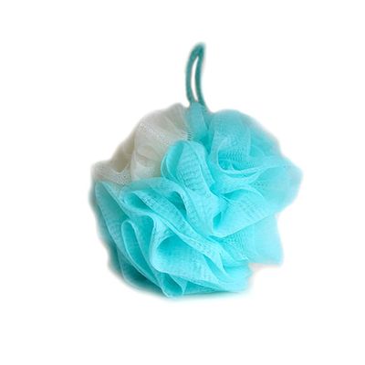 LISSOMPLUME Bath Shower Sponge Loofah Mesh Pouf Brush Ball Exfoliating Accessory Blue Color