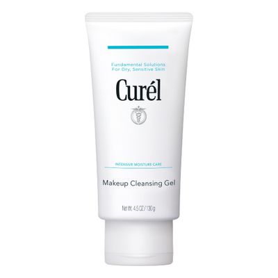 Curel Japanese Skin Care Makeup Cleansing Gel, Waterproof Eye Makeup Remover and Gentle Facial Cleanser for Dry, Sensitive Skin, Step 1 of 2, 4.5 Oz