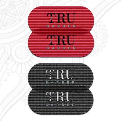 TRU BARBER HAIR GRIPPERS  2 COLORS BUNDLE PACK 4 PCS for Men and Women - Salon and Barber, Hair Clips for Styling, Hair holder Grips (Red/Black)