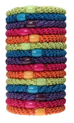 L. Erickson Grab &amp; Go Pony Tube - Candy - 15 Pack Ponytail Holder Hair Ties