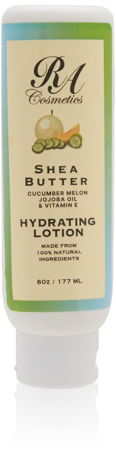 RA COSMETICS Shea Butter Body Lotion with Cucumber Melon &amp; Jojoba Oil Hand &amp; Body Moisturizer with Vitamin E 6 oz