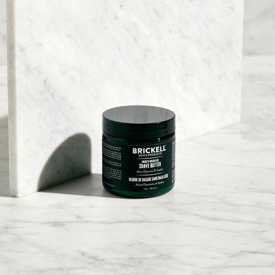 Brickell Men's Smooth Brushless Shave Butter for Men, Natural and Organic Smooth Shaving Butter to Fight Nicks, Cuts and Razor Burn, 5 Ounce, Scented