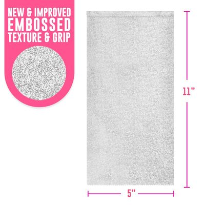 Colortrak Embossed Sheets Silver Aluminum Foil Pop-up Dispenser, 1000 Pre-cut Sheets Non-slip Textured Silver 5 x 11 Sheets for Hair Foil Coloring and Highlighting Sheet Applications