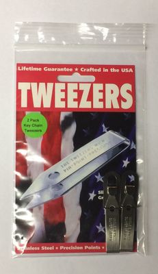 2 Pack Uncle Bill&#39;s Sliver Gripper Precision Key Chain Tweezers
