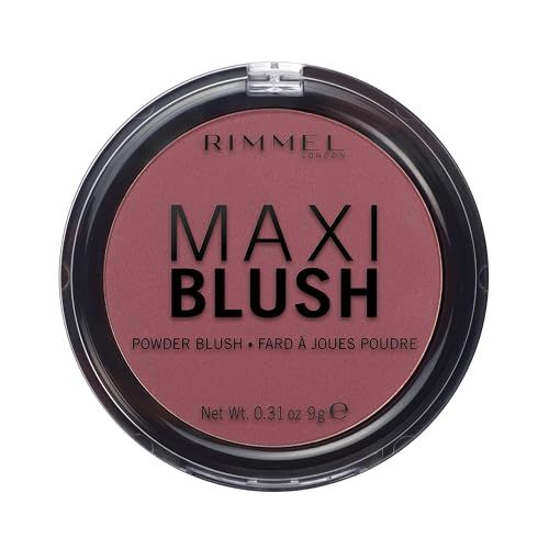 Rimmel London Maxi - 005 Rendez-Vous - Blush Powder, Lightweight, Highly Pigmented, Blendable, 0.31oz