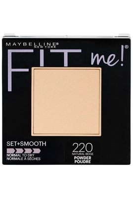 Maybelline New York Fit Me Set + Smooth Powder Makeup, Natural Beige, 0.3 oz.