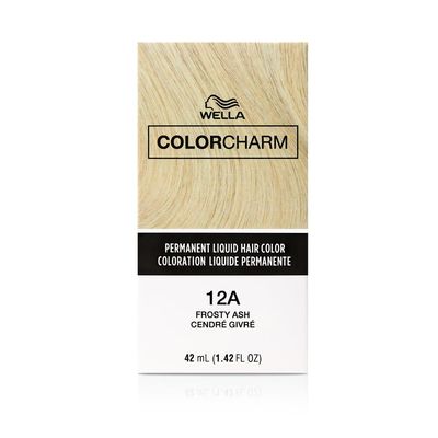 COLORCHARM Permanent Liquid Hair Color for Gray Coverage| 12A Frosty Ash Blonde| 1.4 Fl Oz