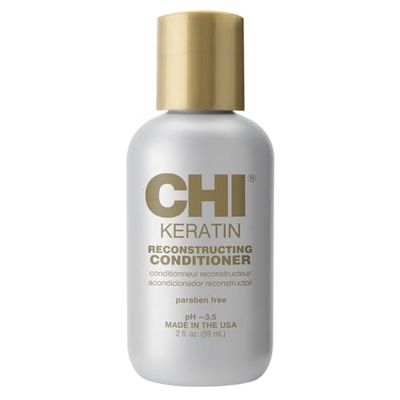 CHI Keratin Reconstructing Conditioner, Delivers Healthier Hair, Adds Shine &amp; Helps Prevent Future Breakage, Sulfate, Paraben, &amp; Cruelty-Free, 2 Oz