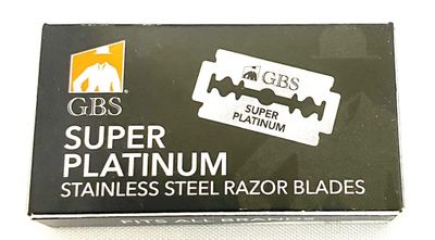 G.B.S Double Edge Blades for Double Edge, Safety and Shavette Razors - 50 Blades and Styptic Powder Jar stop shaving nicks and bleeding
