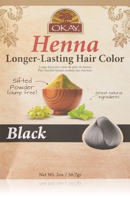 OKAY LONGER LASTING HENNA COLOR BLACK 50gr / 2oz
