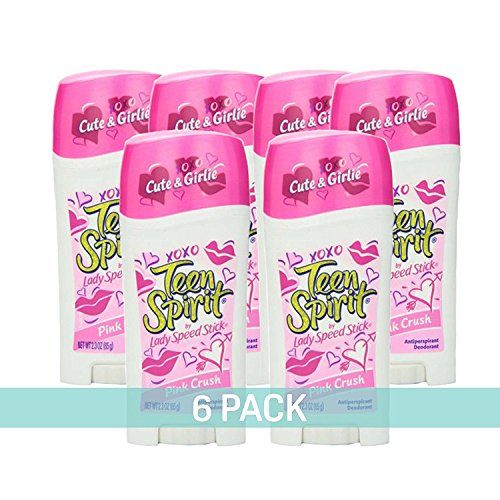 Teen Spirit Antiperspirant Deodorant, Pink Crush, 2.3 Ounce (Pack of 6)