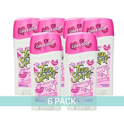 Teen Spirit Antiperspirant Deodorant, Pink Crush, 2.3 Ounce (Pack of 6)