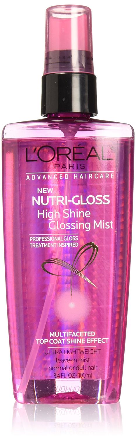 L&#39;Oral Paris Advanced Haircare Nutrigloss High Shine Glossing Mist, 3.4 fl. oz. (Packaging May Vary)