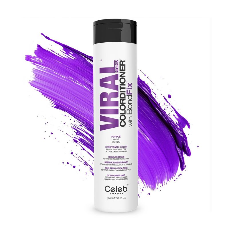 Celeb Luxury Intense Color Depositing Colorconditioner Conditioner + BondFix Bond Rebuilder, Vegan, Sustainably Sourced Plant-Based, Semi-Permanent, Viral and Gem Lites Colorconditioners