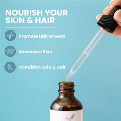 Eva Naturals Castor Oil (2oz) - Promotes Hair, Lash and Brow Growth, Diminishes Wrinkles and Anti-Aging - 100% Pure and Organic for Hair Treatment