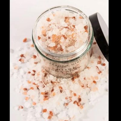 French Girl Rose Bath Salts - Soothing Epsom Salt for Soaking, Aromatherapeutic Blend of Dead Sea Salt for Sore Muscles, Detoxing, and Relaxation, Clean, Vegan &amp; Cruelty-Free, 10oz