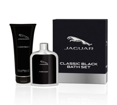 Jaguar Classic Black for Men - 2 Pc Gift Set 3.4oz EDT Spray, 6.7oz Bath and Shower Gel
