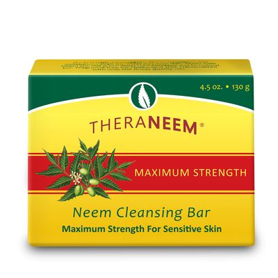 TheraNeem Neem Therape Cleansing Bar, Maximum Strength | Neem Oil Soap for Sensitive Skin | Soothes &amp; Hydrates | 4oz