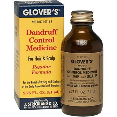 Glover&#39;s Dandruff Control Medicine For Hair &amp; Scalp, Regular Formula 2.75 Fl Oz