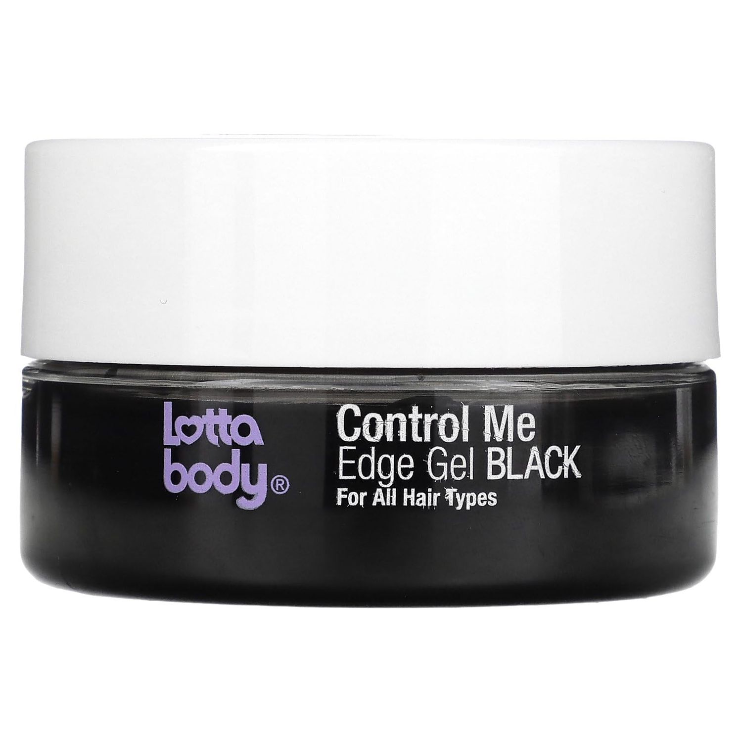 Lottabody Control Me Edge Gel with Coconut &amp; Shea Oils For All Hair Types, Black, 2.25 Ounce (Pack of 1)
