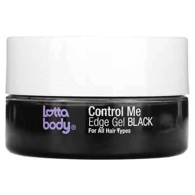 Lottabody Control Me Edge Gel with Coconut &amp; Shea Oils For All Hair Types, Black, 2.25 Ounce (Pack of 1)