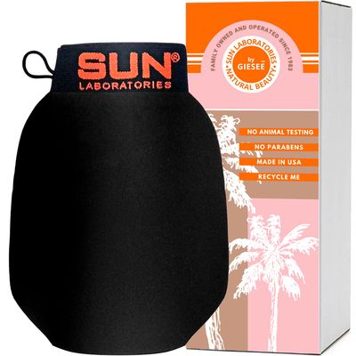 Sun Laboratories Exfoliating Mitt - Body Exfoliator Glove, Body Scrub, Body Scrubber - Deep Exfoliating Gloves for Dead Skin Removal, Self Tan Eraser, Pre Tan Exfoliator