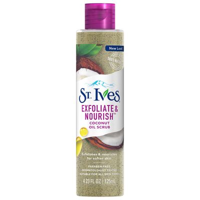St. Ives Exfoliate &amp; Nourish Facial Oil Scrub, Coconut 4.23 oz