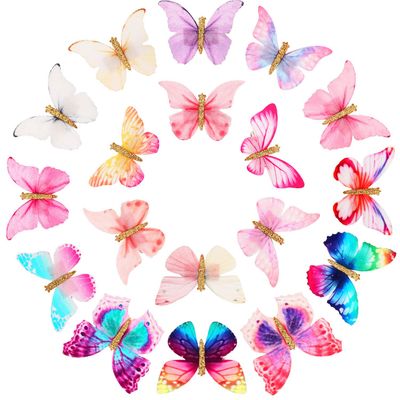 Boao 18 Pieces Glitter Butterfly Hair Clips for Girls Teens Women Hair Accessories(Trendy Style)