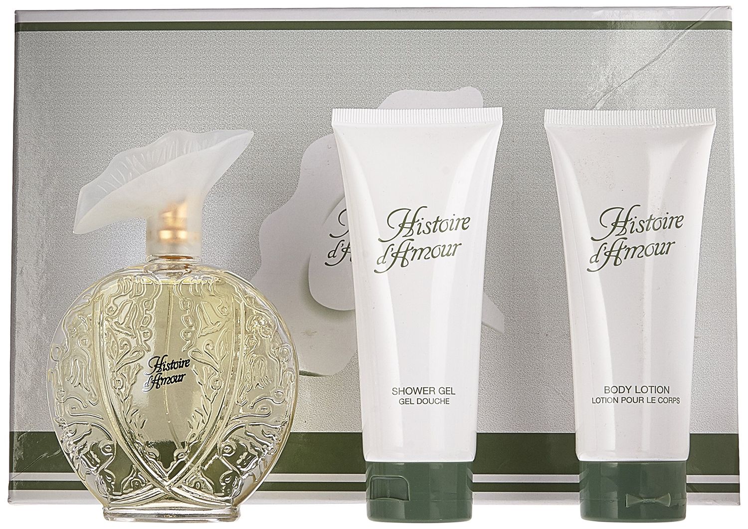 Aubusson Histoire D&#39;amour 3 Piece Set (3.4 Ounce Eau de Toilette Spray Plus Body Lotion Plus Shower Gel)