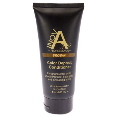 Inova Professional Color Revive &amp; Enhance - Smooth Hydration Conditioner - Color Deposit Brown, 7 Fluid Ounce