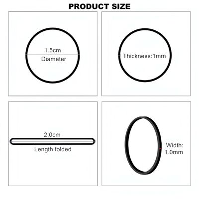 JIANYI 1200 Pack Mini Rubber Bands, Soft Elastic Bands Small Tiny Hair Ties for Toddlers, Kids, Audits, Ponytails, Braids, Wedding Hairstyle - Black