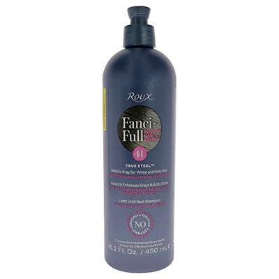 Fanci-Full Instant Hair Color Rinse by Roux, 41 True Steel ,Temporarily Evens Tones, Blends Away Gray, 15.2 Oz