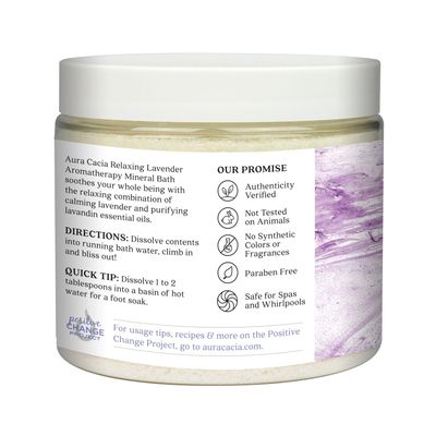 Aura Cacia Lavender Harvest Aromatherapy Mineral Bath Salt, 16 Ounce - 3 per case.3