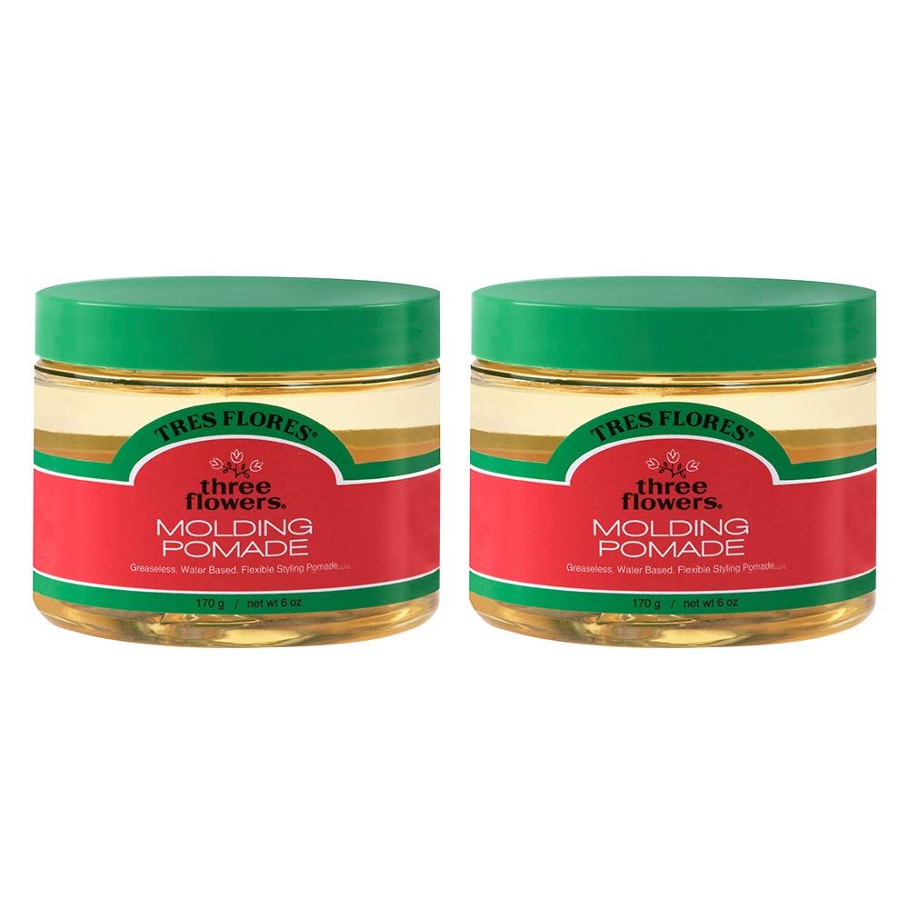 Tres Flores Molding Hair Styling Cream Pomade, For All Hair Types - 6 oz. (2 Pack)