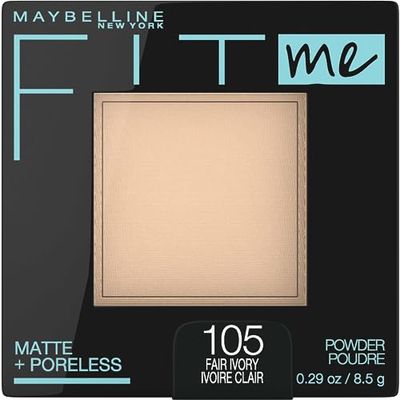 Maybelline Fit Me Matte + Poreless Pressed Face Powder Makeup &amp; Setting Powder, Fair Ivory, 1 Count