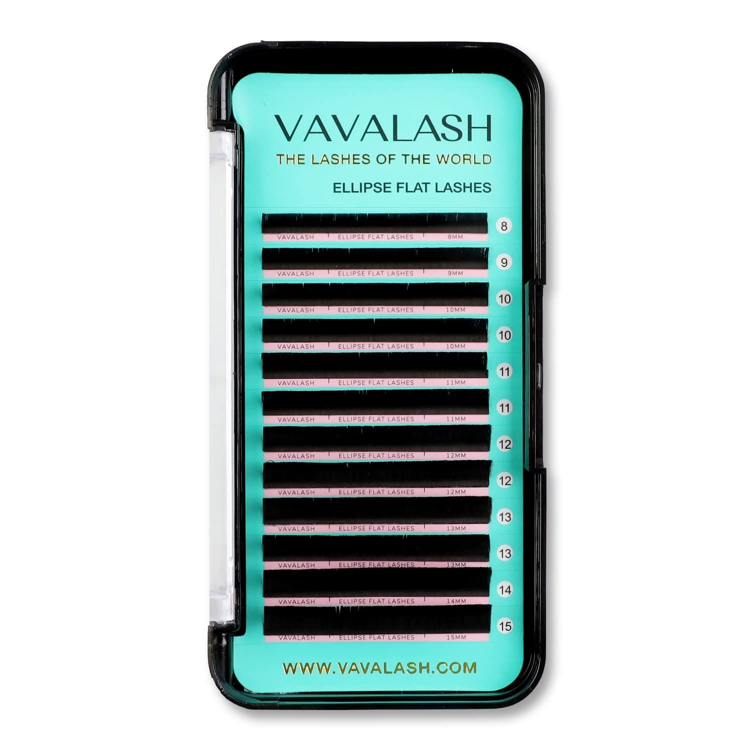 Ellipse Eyelash Extensions 0.15mm DD Curl 12mm Flat Eyelash Extension Supplies Light Lashes Matte Individual Eyelashes Salon Use Black Mink False Lashes Mink Lashes Extensions(DD-0.15-12mm)