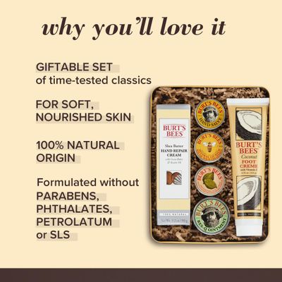 Burt's Bees Christmas Stocking Stuffers Gift Set - 6 Classic Products