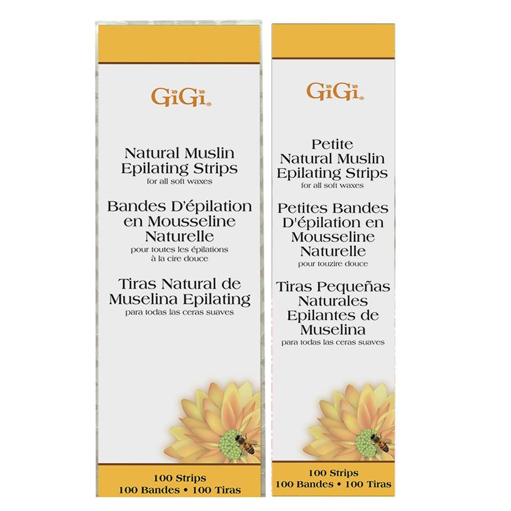 GiGi Petite &amp; Small Muslin Strips 100 Ct Each, 200 Pack