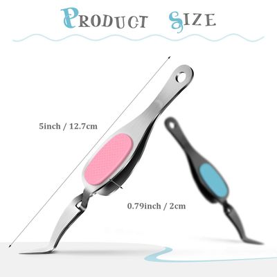 Craft Tweezers Cross Locking Tweezers Precisiontweezers Stainless Steel Soft-grip Tweezers Pointed Tip Tweezers for DIY Craft Jewelry Eyelash Extensions Nail Beading Tool (Curved Style, 3)