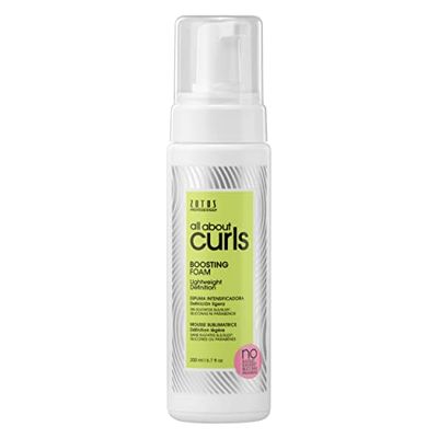All About Curls Boosting Foam | Lightweight Definition Hold | Curly Hair Products | Volumizing Extra Fullness &amp; Body | All Curly Hair Types | Vegan &amp; Cruelty Free | Sulfate Free | 6.7 Fl Oz