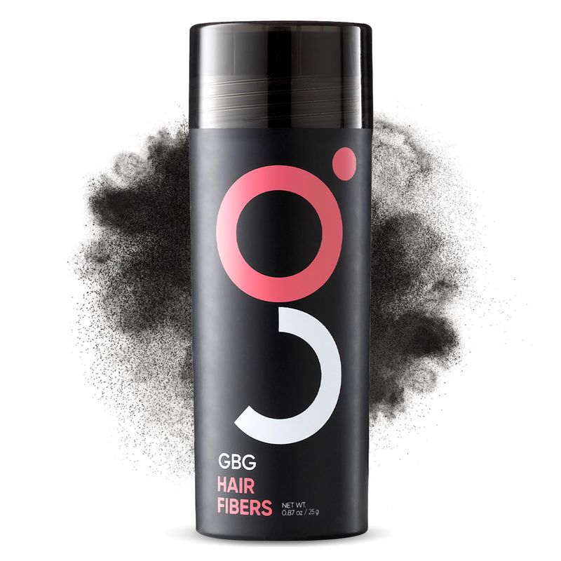 GBG Womens Hair Fibers for Thinning, Fine Hair &amp; Bald Spots, Dark Brown - Thickening Fibers for Instant Cover Up &amp; Volume in 30 Seconds, Touch Up and Thickener for Women &amp; Men 25g - Cruelty Free